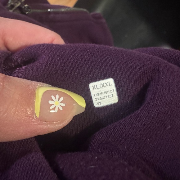 Lululemon Cropped Half Zip Hoodie Plum Purple XL/XXL - Picture 4 of 4